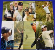 Collection of South African Golf Players signed press photographs some with their trophies (8) to