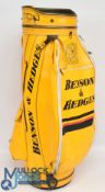 Benson & Hedges vintage Golf Bag in all yellow, with details throughout, shoulder strap, zipped