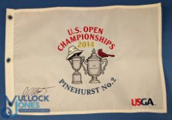2014 US Open Golf Championship signed pin flag signed by the winner Martin Kaymer