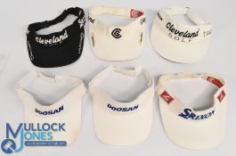 Collection of 6x Various American Golf Manufacturers Players' Sun Visors to incl 3x various