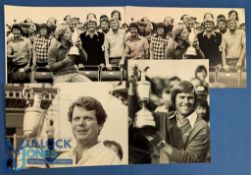 Collection of Open Golf Champions large black and white press size photographs (4) each player