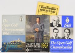 The Open Golf Championship Programmes 1965, 1967 and 1968 - Royal Birkdale '65, Royal Liverpool '
