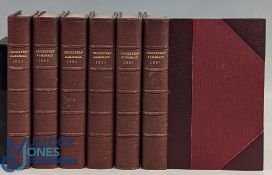 Wisden Cricketers Almanacks 1892 1893, 1894, 1895, 1896, 1897 rebound issues, all original copies,