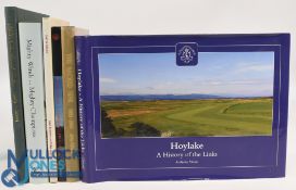 6x Hardback Golf History Books - Hoylake A History of the Links 2010 Anthony Shone (signed), The