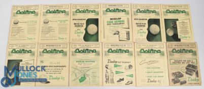 1953 Golfer Golf Monthly Magazines, a complete year, full of golf articles and adverts (12)