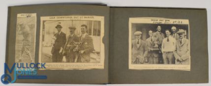 Brough Golf Club (East Yorkshire) Scrap Book from 1908-1937 - comprising 36p of newspaper cuttings