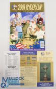 Scarce 2001 Ryder Cup Golf Programme in good, clean condition, rare programme as it was never