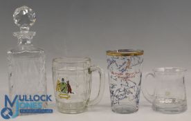 Four Cricket Awards and Glasses - David Amiss Warwickshire and England Century of Centuries v