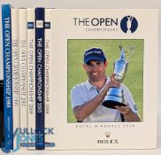 1985-2008 The Open Championship Golf Annuals, all signed copies, with examples of 1985 signed by