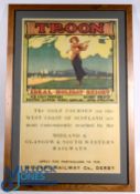 Troon Golf Midland Railway Co Travel Poster, a modern reissued poster, well framed and mounted under