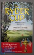 1961 Official Ryder Cup Golf Programme - played at Royal Lytham and St Anne's c/w a draw sheet for