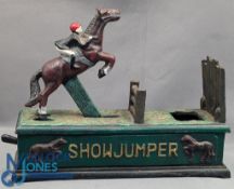 Show Horse Jumping Cast Moneybox, a heavy modern working model