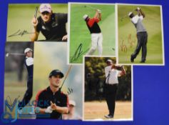 Collection of International Golf Players signed coloured press size photographs (6) to incl major