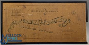 Period Plan/Map Old Coarse St Andrews, survey and depicted by A Mackenzie, March 1924 course, with
