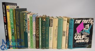 20x Hardback Golf Books - The Truth about Golf Addicts An Anthology 1957 George Longhurst, Arnold