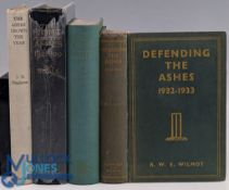 4x Period Ashes Test Cricket Books, to include the Fight for the Ashes 1928-29 - M A Noble,