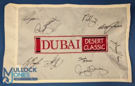 2013 Dubai Desert Classic multi signed Flag, with signatures of the Irish players including