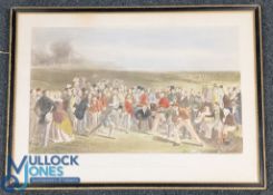 Charles Lee The Golfers, A Grand Match Played over St Andrew's Links, period print engraved by