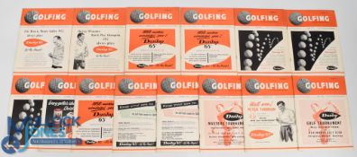 1958 and 1959, 2x part-years Golfer Golf Monthly Magazines, 1958 missing March, April, June, July,