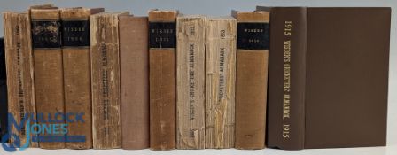 Wisden Cricketers Almanacks - a run from 1906-1915, to include a paperback 1906 (loose covers)