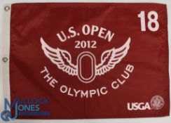 2012 USGA Open Golf Championship Souvenir Burgundy and White No.18 Hole Pin Flag - played at The