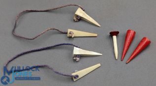 Period Golf Tees, two sets to include the unusual Andy shark tooth tees
