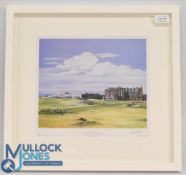 R Gordon B White Artist signed colour golf print titled 