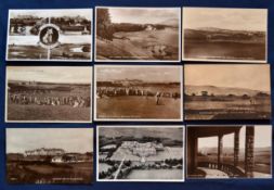 Good cross section of Gleneagles Golf Course b&w postcards (9) mostly from the 1920s/30s to