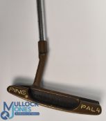 Ping Karsten Pheonix PAL 4 Model Beryllium Bronzed Copper putter - stamped BeCu to the heel of the
