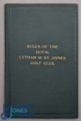 1936 Royal Lytham & St Annes Golf Club Rules of Golf - in good clean condition