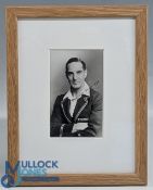 Period Herbert Sutcliffe Test Cricketer hand signed Photograph, framed and mounted - a postcard size