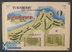 2009 Official Turnberry Open Golf Championship colour map of the course c/w Official Open Claret Jug