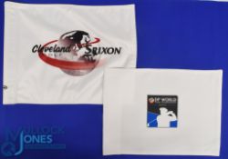 2x Golf Pin Flags - to incl DP World Tour Championship Played at The Emirates Golf Club Dubia