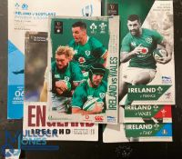 2109-2022 Ireland Rugby International Rugby programmes (6): Near mint issues for Ireland v Italy