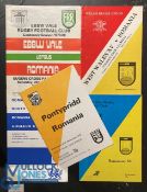 1979 & 1990 Romania in Wales Rugby Programmes (5): v Pontypridd, Ebbw Vale, West Wales & North Wales