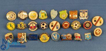 Twenty-six mainly non-league football enamel pin badges