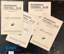 1947 Blackheath Rugby Programmes (4): Homes v Birkenhead Park, Royal Marines, Oxford University