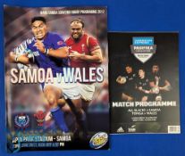2017 Wales in the South Pacific Rugby Programmes etc (2): Tonga v Wales in NZ at Auckland (JT