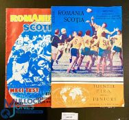 1984 & 86 Romania v Scotland Rugby programmes (2): Fine large editions from the Scots' 1980s visits.