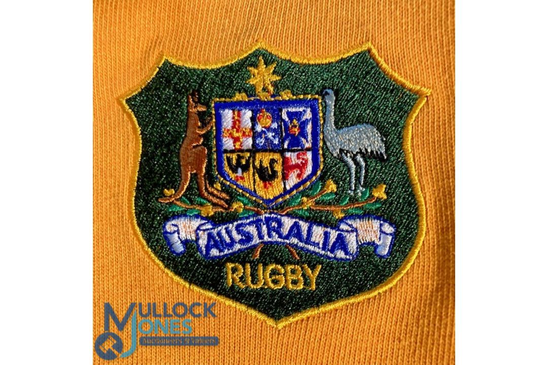 1991 RWC Australian Match Prepared Rugby Jersey: Near mint gold & green issue with appropriate - Image 3 of 5
