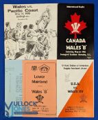 1980 Wales in North America Rugby Programmes (5): Some harder to find, the issues for the games v