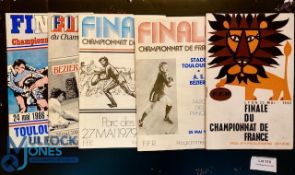 1965-86 French Championship Finals etc Rugby Programmes (5): The finals of 1965, 1979, 1980,