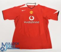 Manchester United FC Home Football Shirt 2004-2006 Size XXL Nike Vodafone (G)