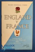 1953 England v France Rugby Programme: New magazine-style Programme Publications Ltd. Edition. VG