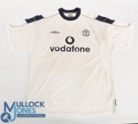 Manchester United FC Away Football Shirt 2000-2001 Size Large Umbro Vodafone, some small marks
