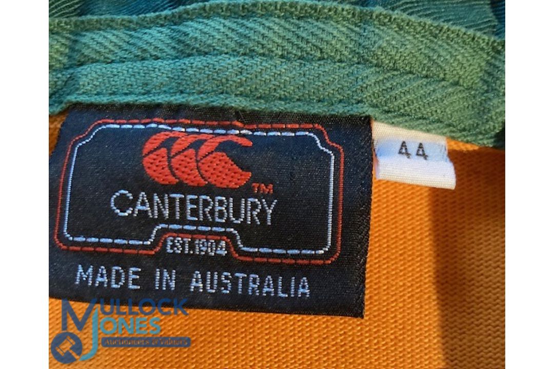 1991 RWC Australian Match Prepared Rugby Jersey: Near mint gold & green issue with appropriate - Image 4 of 5