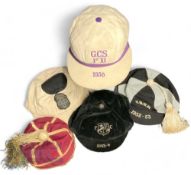 Rugby Football Team / School / College Caps later selection 1930s - 50s various colours and