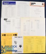 FAYC s/f Wolverhampton Wanderers home programmes 1980/81 Stoke City, 1989/90 Northampton, Leeds Utd,