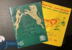 1962 British & I Lions Rugby Programmes (2): Substantial official joint issue for the First Test