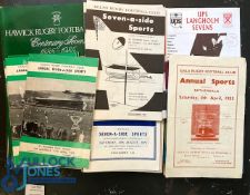1953 & 1971-2019 Scottish Borders' Sevens Rugby Programmes (32): Gala: 8 from 1953 & 1971-2006;